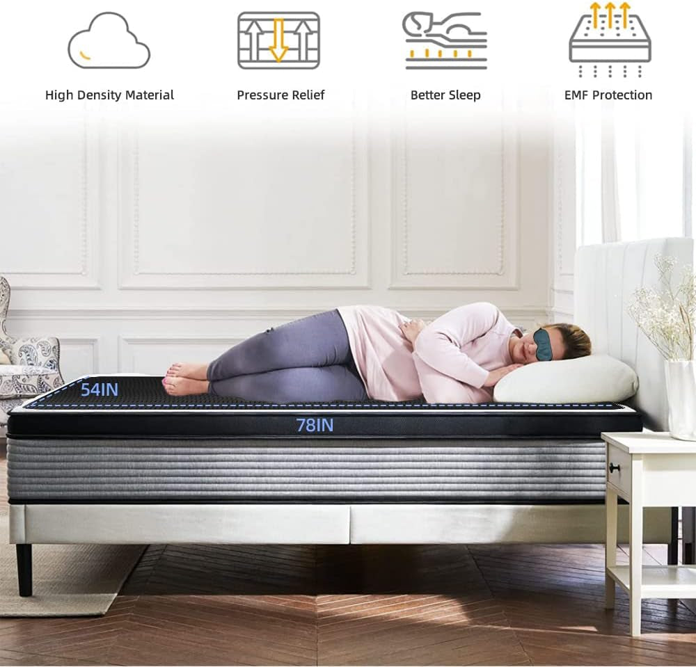 Grounding Mat for Bed,Grounding Pad for Sleep, Improve Sleep, Pain and Stress Relief, Anti-Slip PU Leather Grounding Healthy Therapy Mattress at Home, Office, Work with Grounding Cord(54X78 Inch)