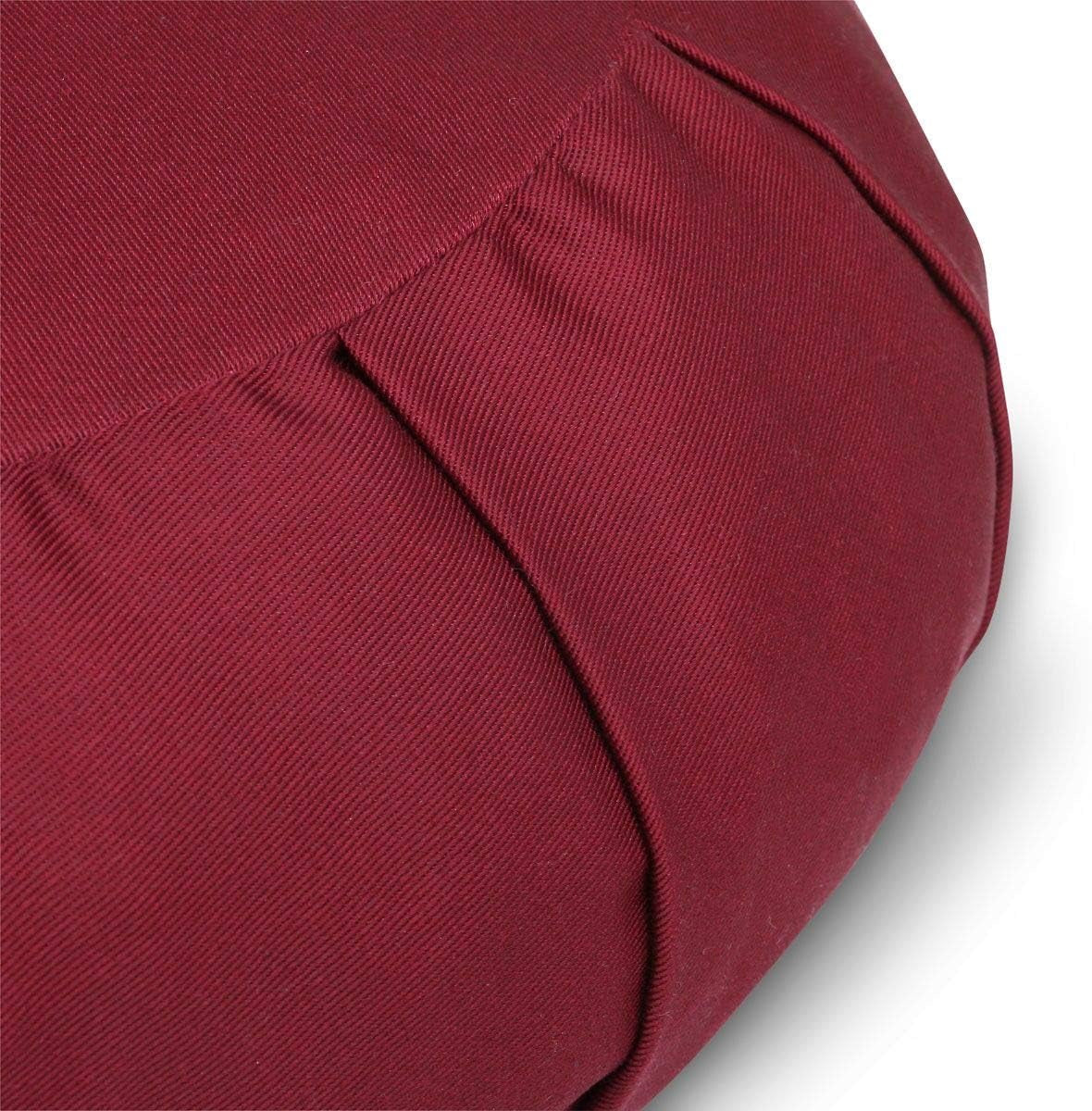 Zafu Meditation Cushion Set, Buckwheat - Set of 2 (Burgundy)