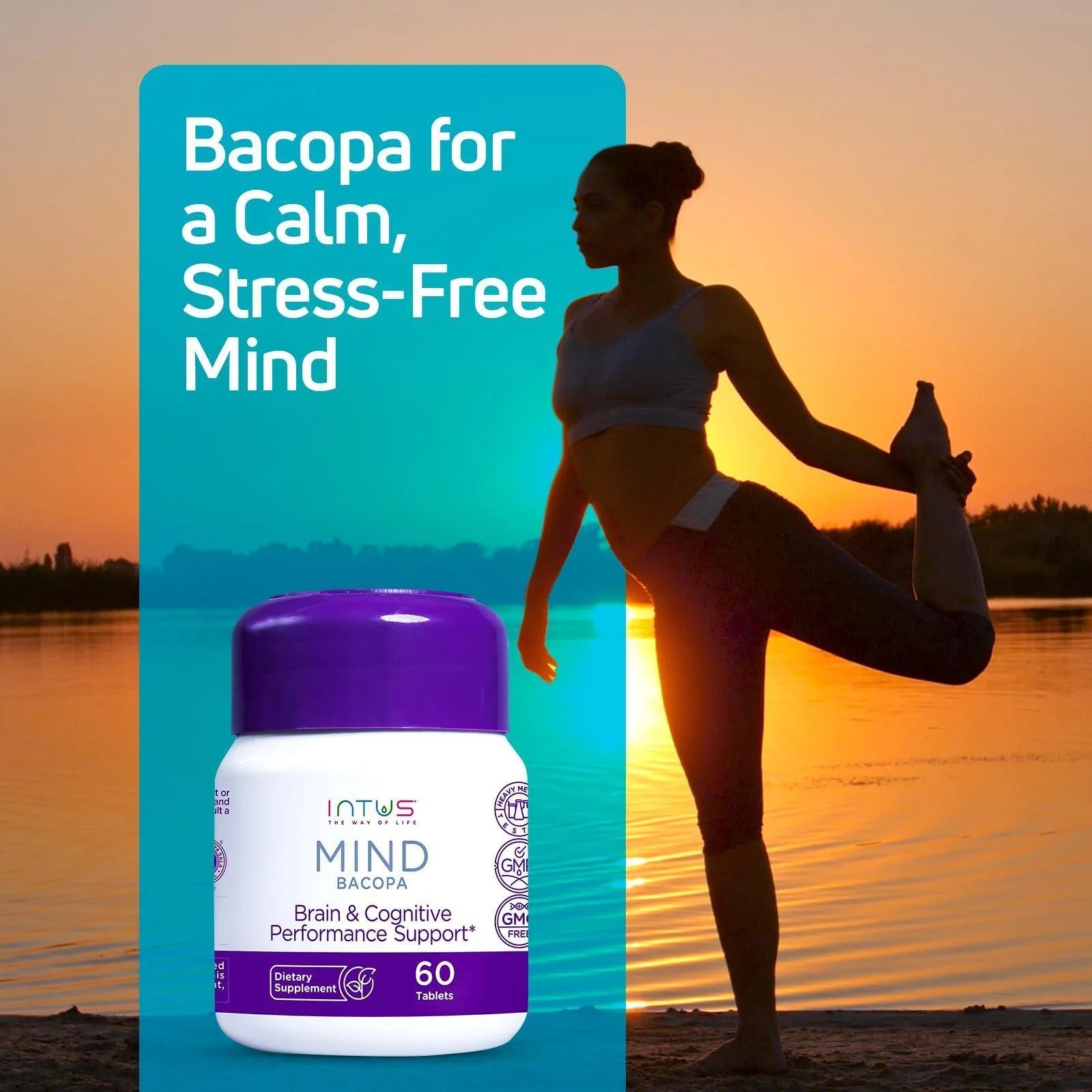 Mind Bacopa Supplement 60 Capsules Ayurvedic Herbal Capsules with Brahmi