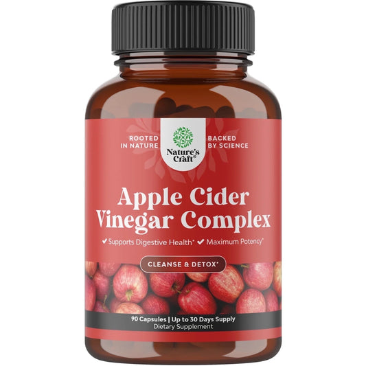 Apple Cider Vinegar Weight Loss Supplement Natural Detox Fat Burner Diet Pills Digestion Support Fast Acting Metabolism Booster Best Appetite Suppressant for Men and Women 90 Capsules