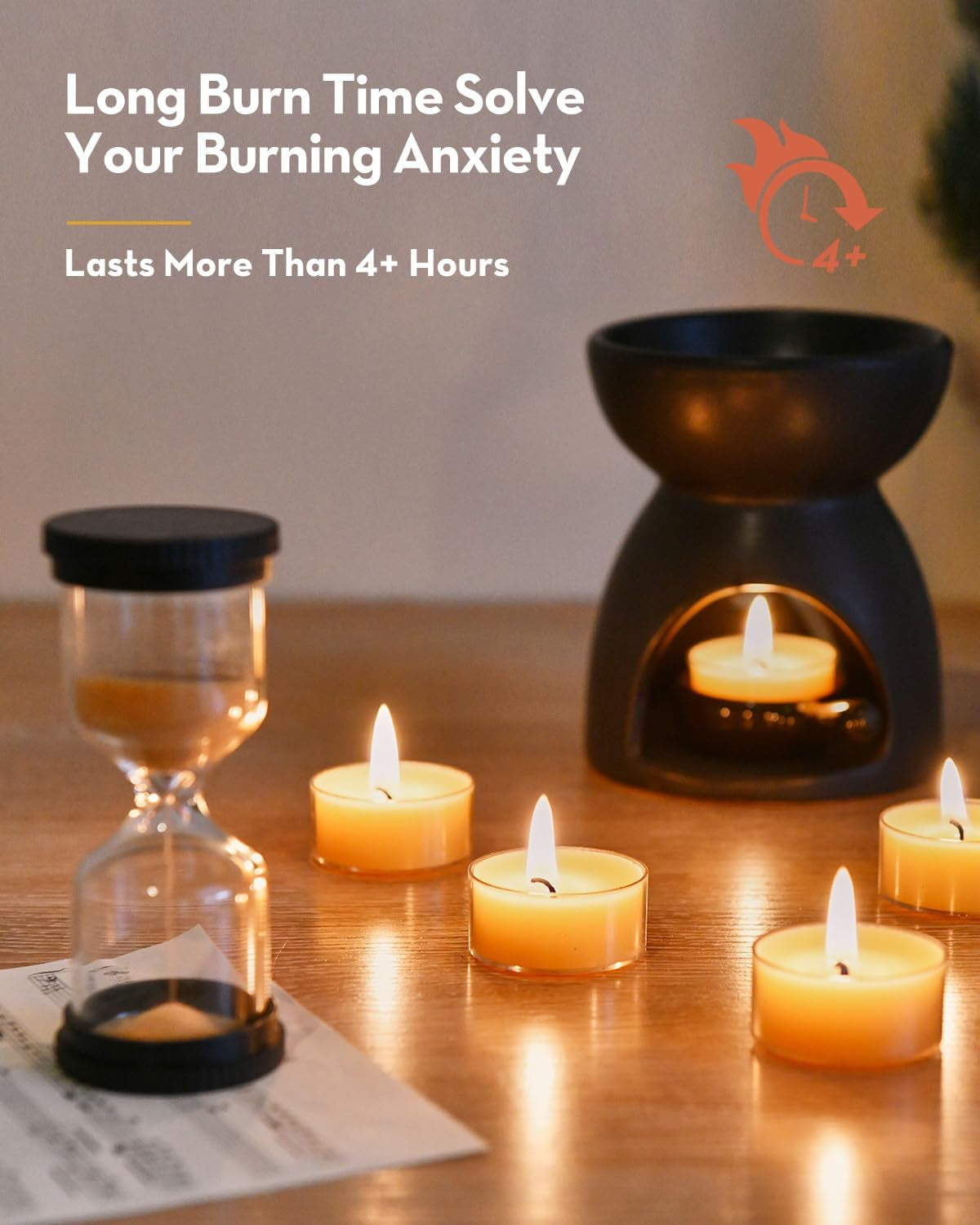 20Pcs Pure Beeswax Tealight Candles, Long Burning Natural Beeswax, Smokeless, 4