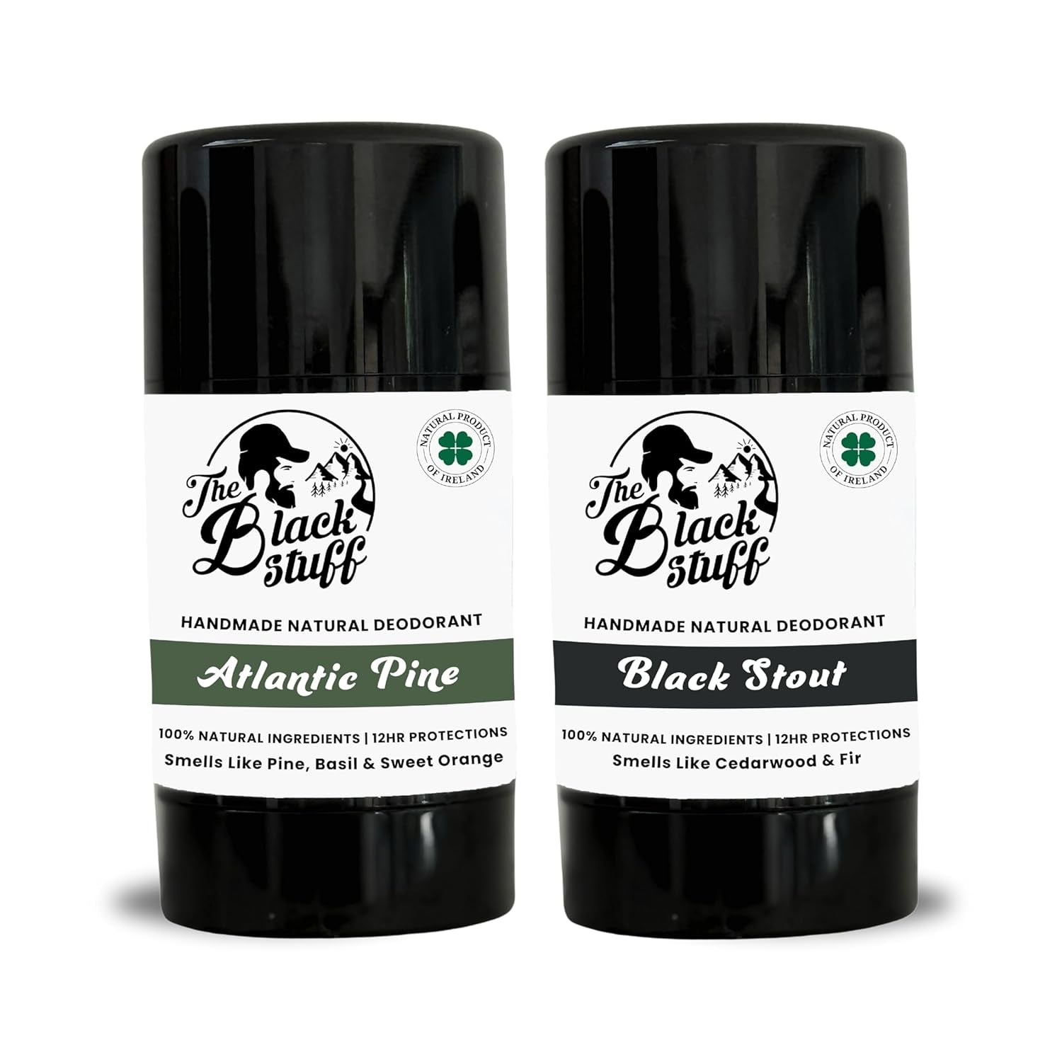Mens Deodorants - Pine and Black Stout Mens Natural Deodorants for Odor Protection