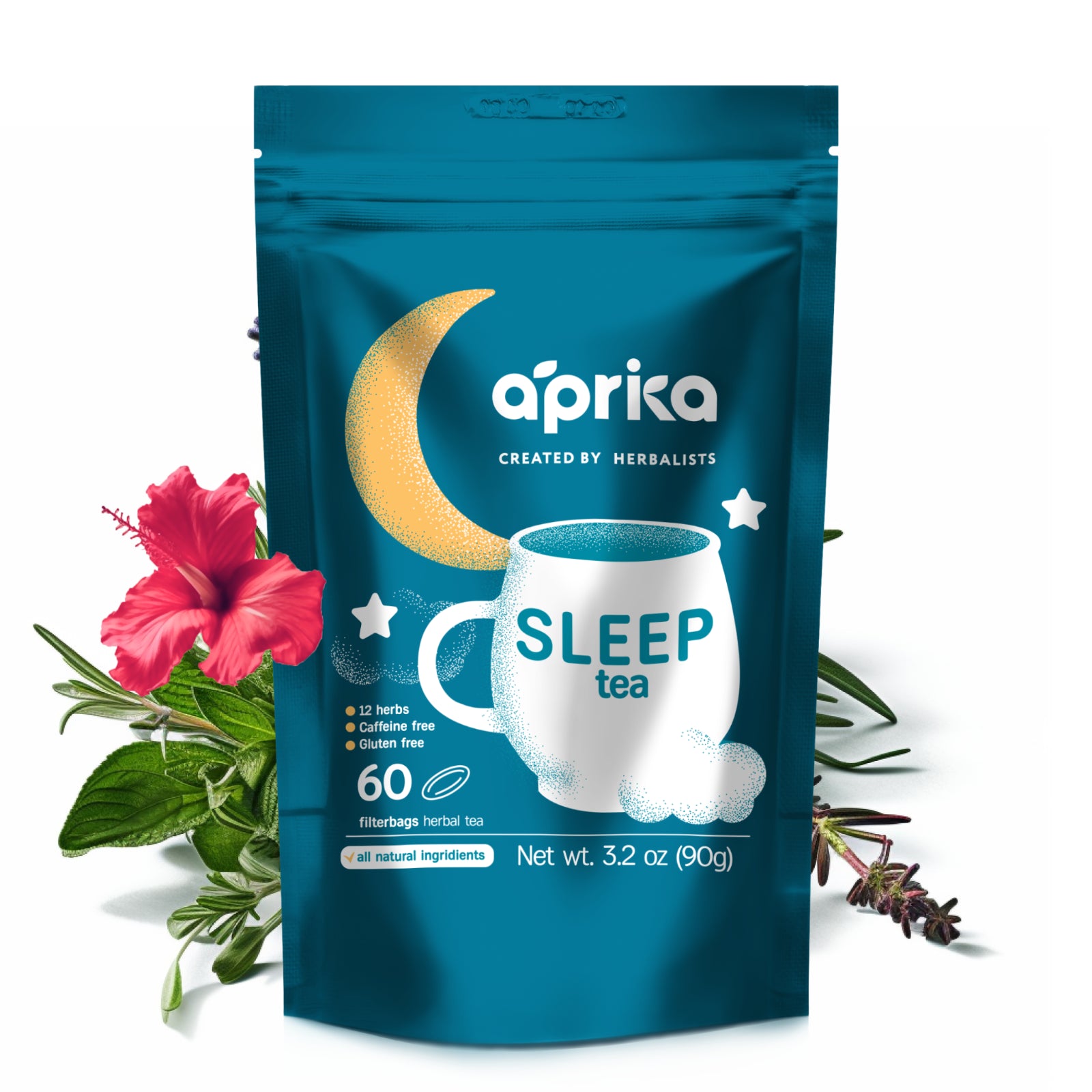 Bedtime Tea - Sleep Tea Bags, 100% Natural Herbal Tea, 60 Bags, USA Seller