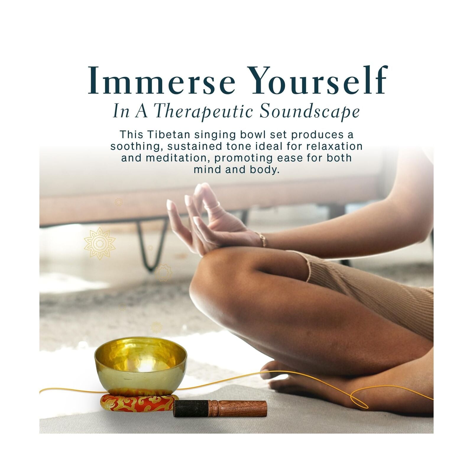 Tibetan Singing Bowl, Handcrafted Singing Bowl for Meditation, Prayer & Holis...