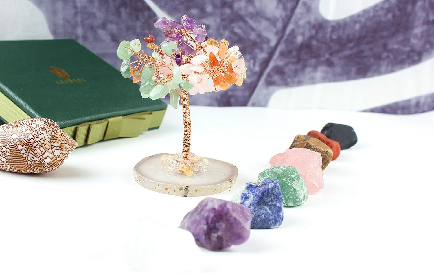 Iaibici Premium Grade Crystals Healing Chakra Stones, Tumbled Chakra Gemstones for Reiki Healing,Meditation,Energy Crystal Healing