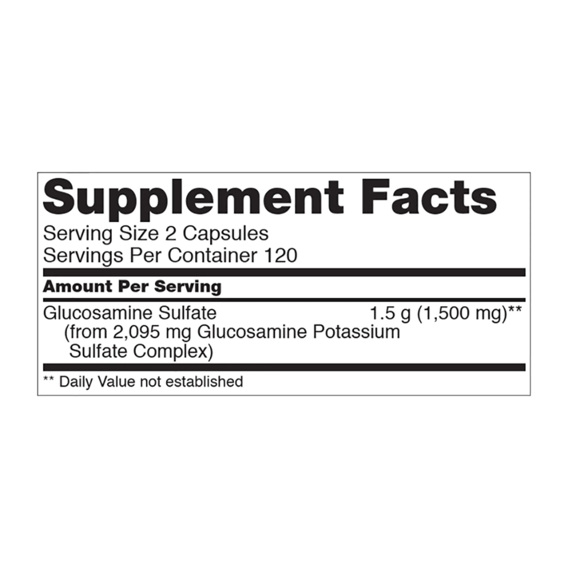Supplements, Glucosamine Sulfate 750 Mg, 240 Veg Capsules