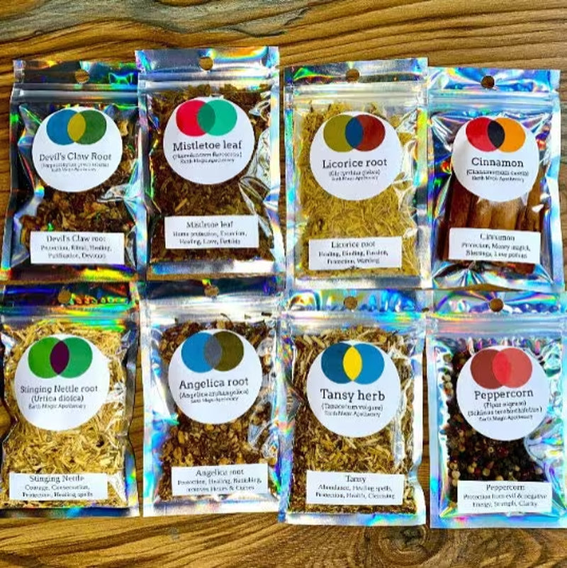 1/2Oz Apothecary Bulk Herb Bags a - Z Organic Herbs Pesticide & Additive Free