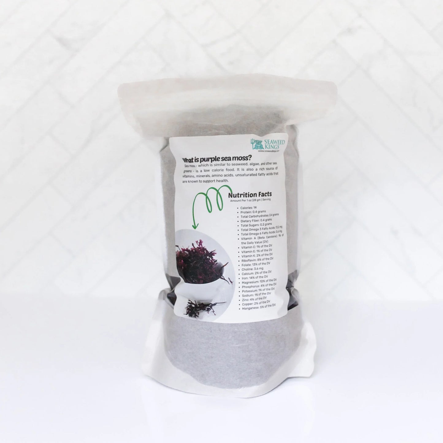Purple Irish Sea Moss 100% Wildcrafted & Natural Chondrus Crispus - Organic Raw | Best Sea Moss for Gel & Smoothies | Vegan Diet, Clean & Sun Dried by No GMO - 1, 2 and 5 Lbs