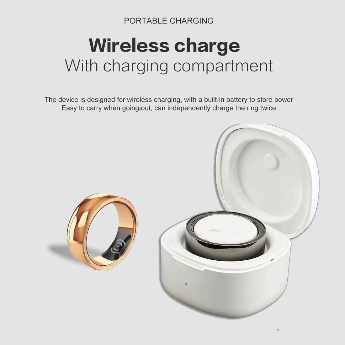 Intelligent Ring Fitness Tracker Blood Pressure Oxygen Ring Waterproof Wireless Pedometer Ring Heart Rate Monitoring Ring