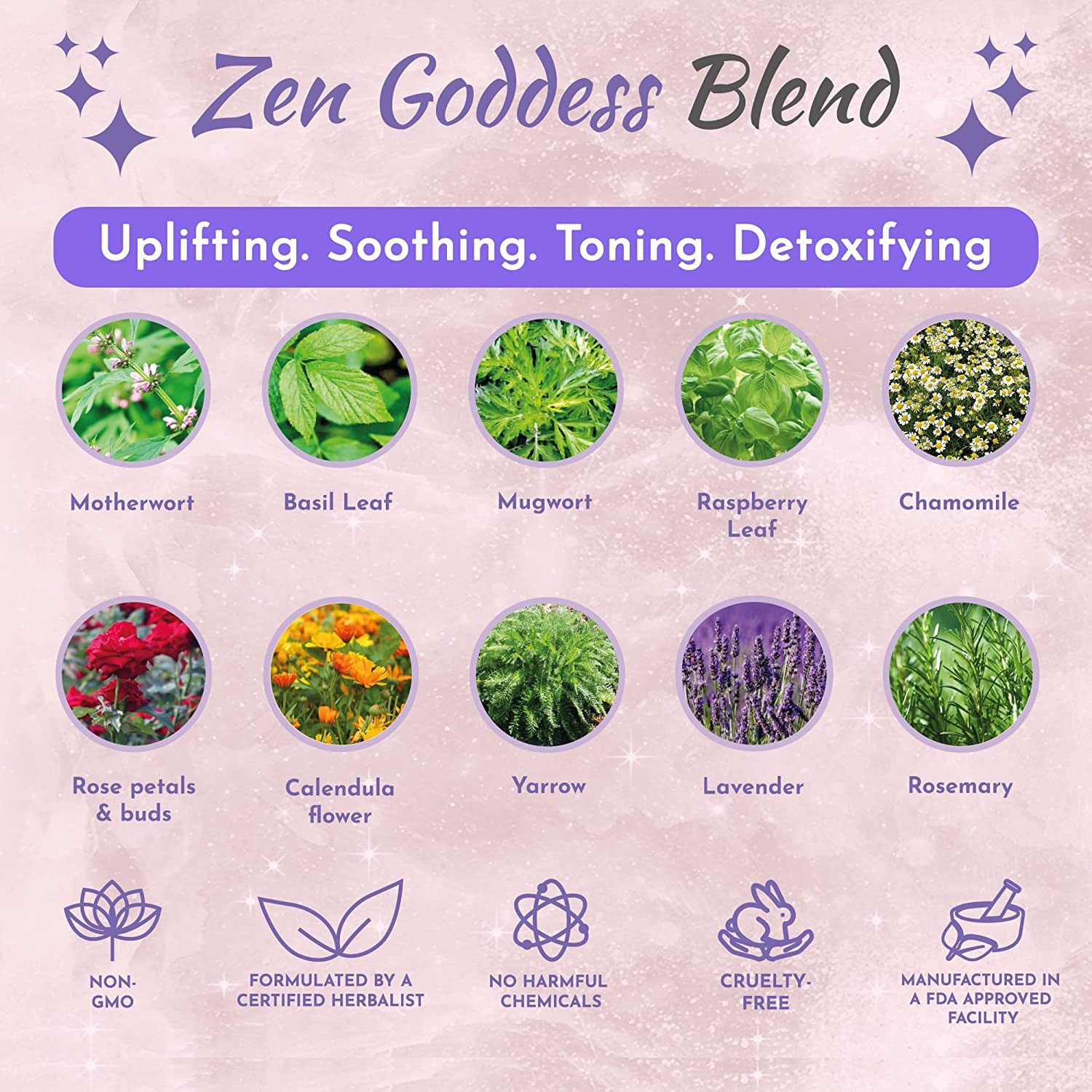 V Steam Herbs - 100% Natural Vaginal Steam, 10 Yoni Herbs Zen Goddess Blend with Filter Bags | Soothe. Rejuvenate. Heal (4-8 Steams)