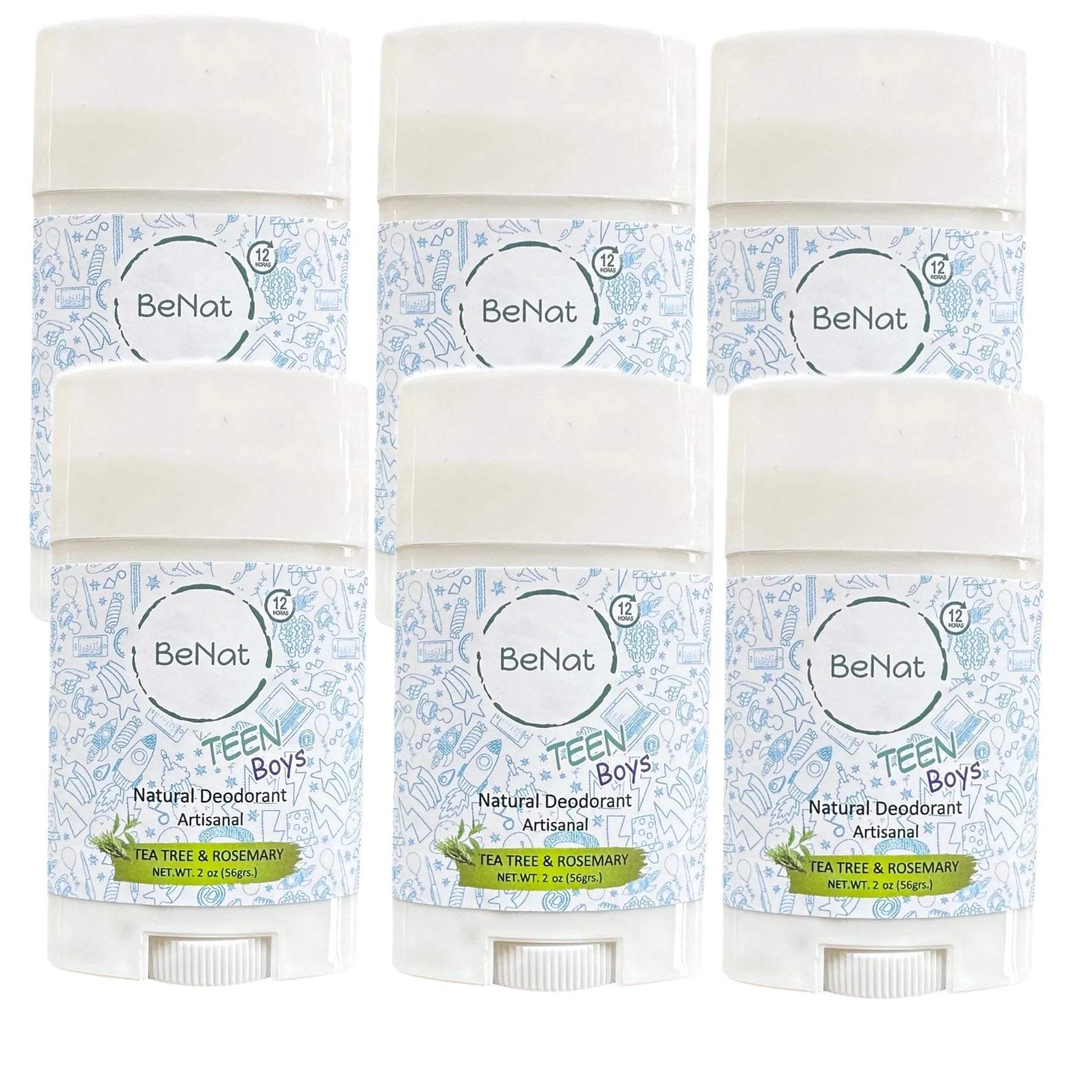 2-Pack All-Natural Deodorants for Kids & Teens