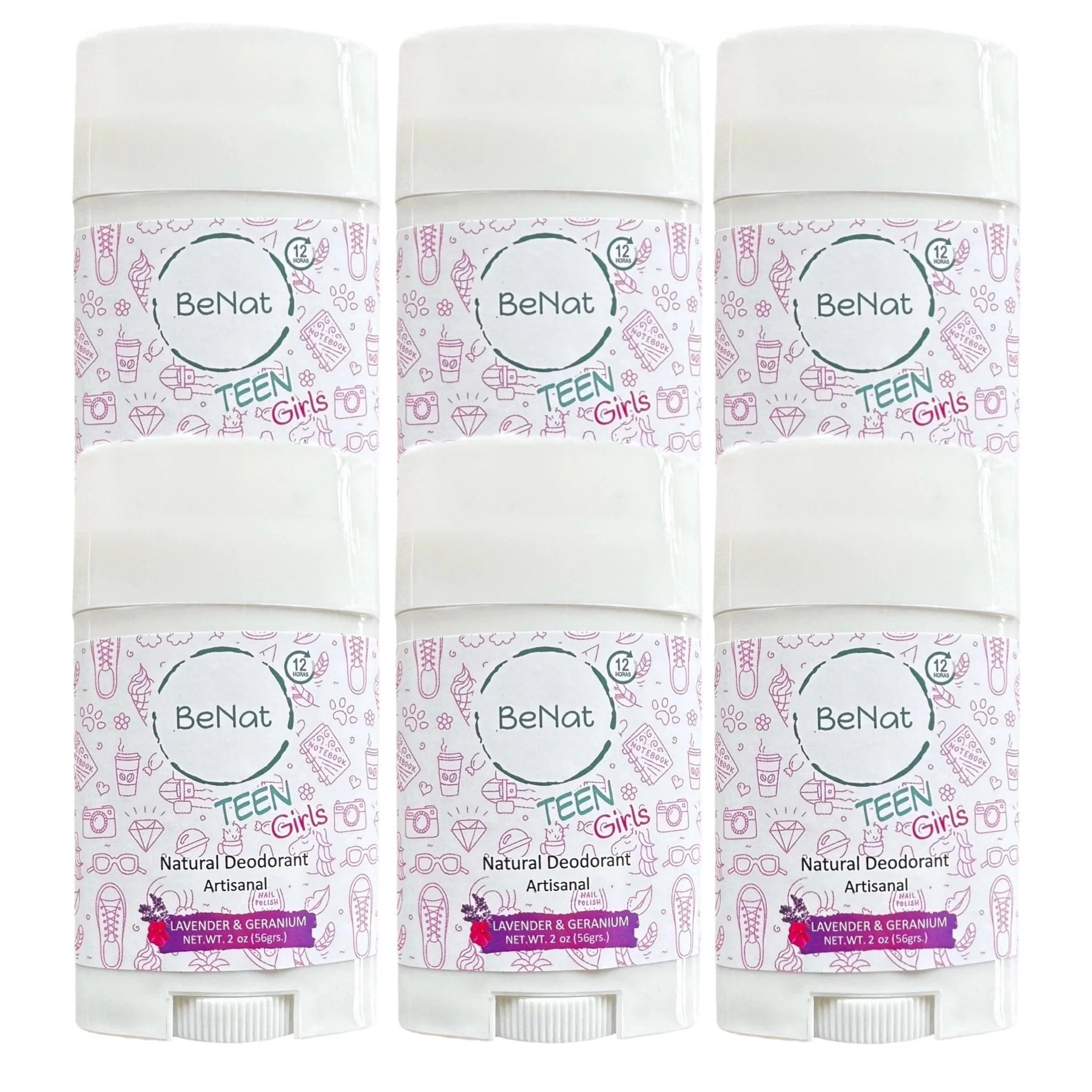 2-Pack All-Natural Deodorants for Kids & Teens
