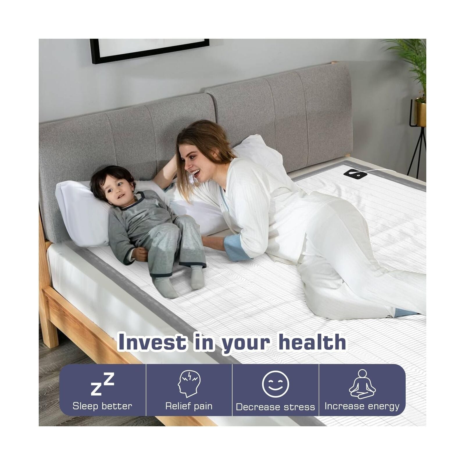 CISSIYOG Grounding Blanket 60X82 Inch, Grounding Throw for Bed Grounding Shee...