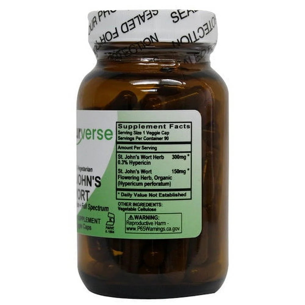 St John'S Wort Powder Capsules, Herbal Supplements, 90 Vegcaps
