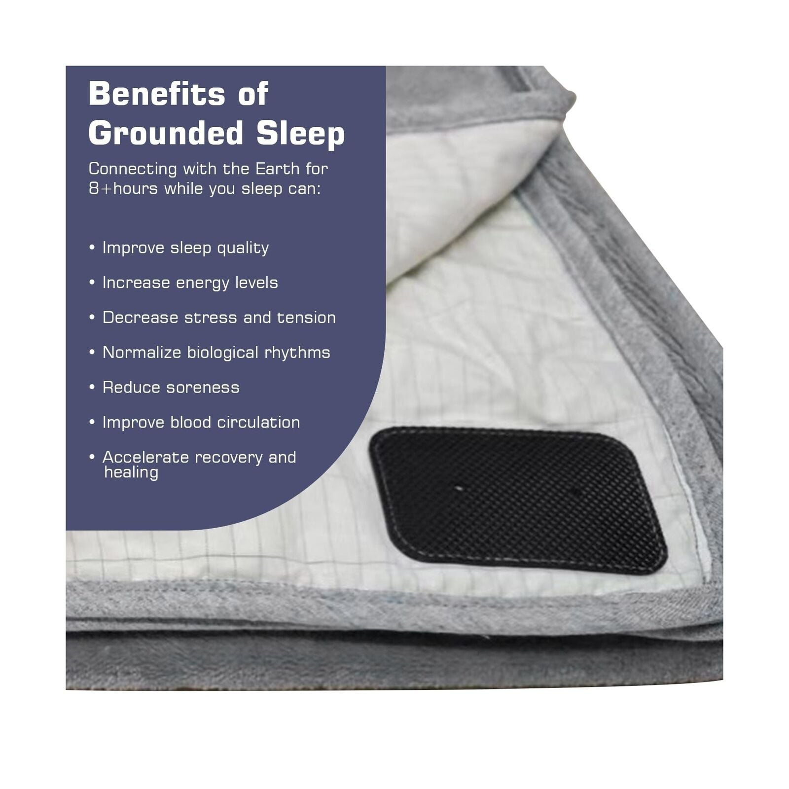 CISSIYOG Grounding Blanket 60X82 Inch, Grounding Throw for Bed Grounding Shee...