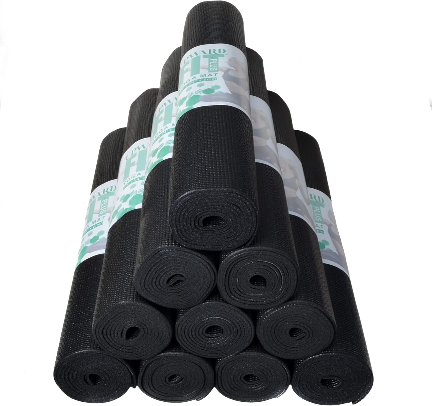 Elevate Yoga Mats, 10 Pack, 72" Long X 24" Wide, 4.5 Mm Thick, Non-Slip and Easy to Clean Gym Mats for Schools and Studios