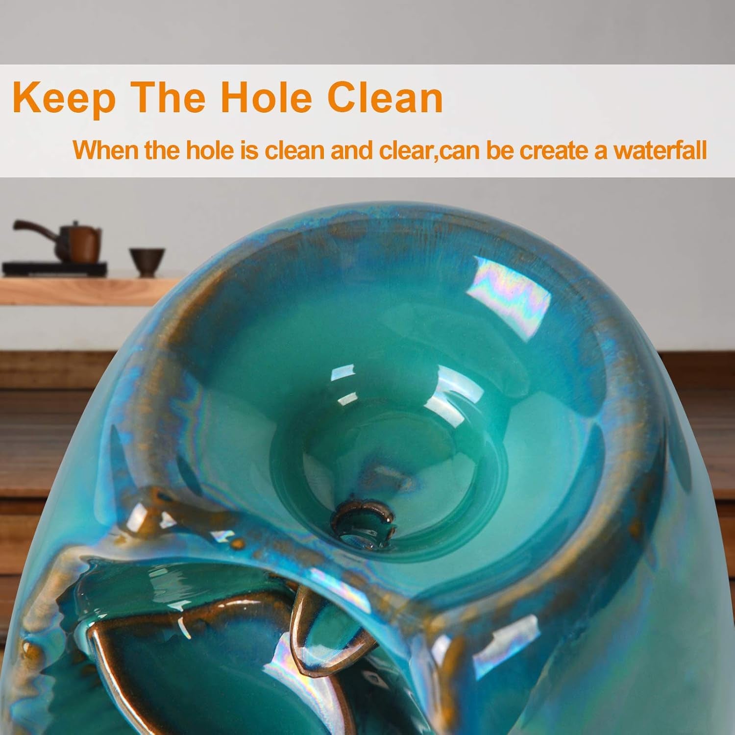 Incense Burner Waterfall Backflow Incense Holder Incense Fountain with 120 Incense Cones & 30 Incense Sticks for Home Office Yoga Aromatcherapy Ornamen