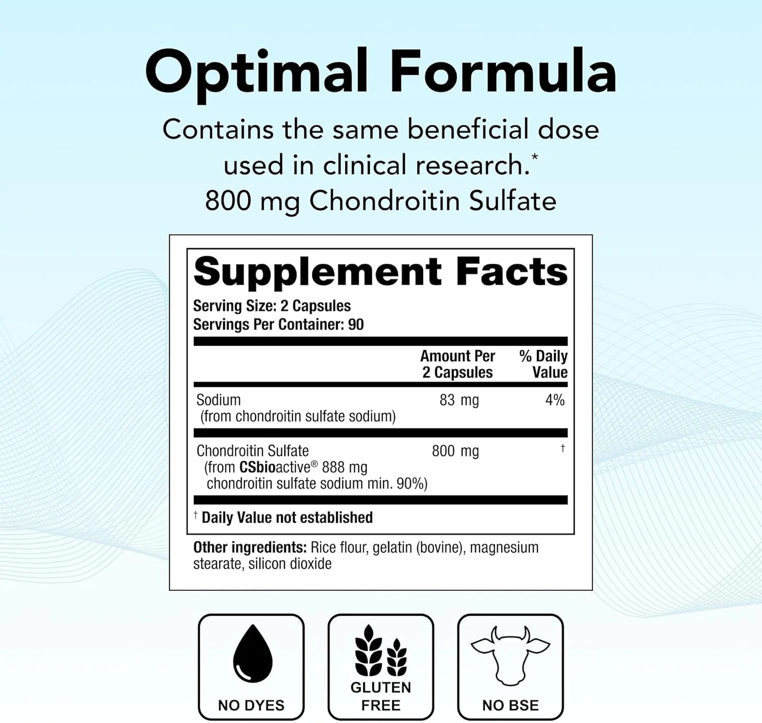 Optiflex-C Chondroitin Sulfate - 90-Day Supply - Chondroitin Supplement - Support Healthy Joint Function and Mobility - Joint Support Supplement for Women & Men -NSF Certified- 180 Capsules