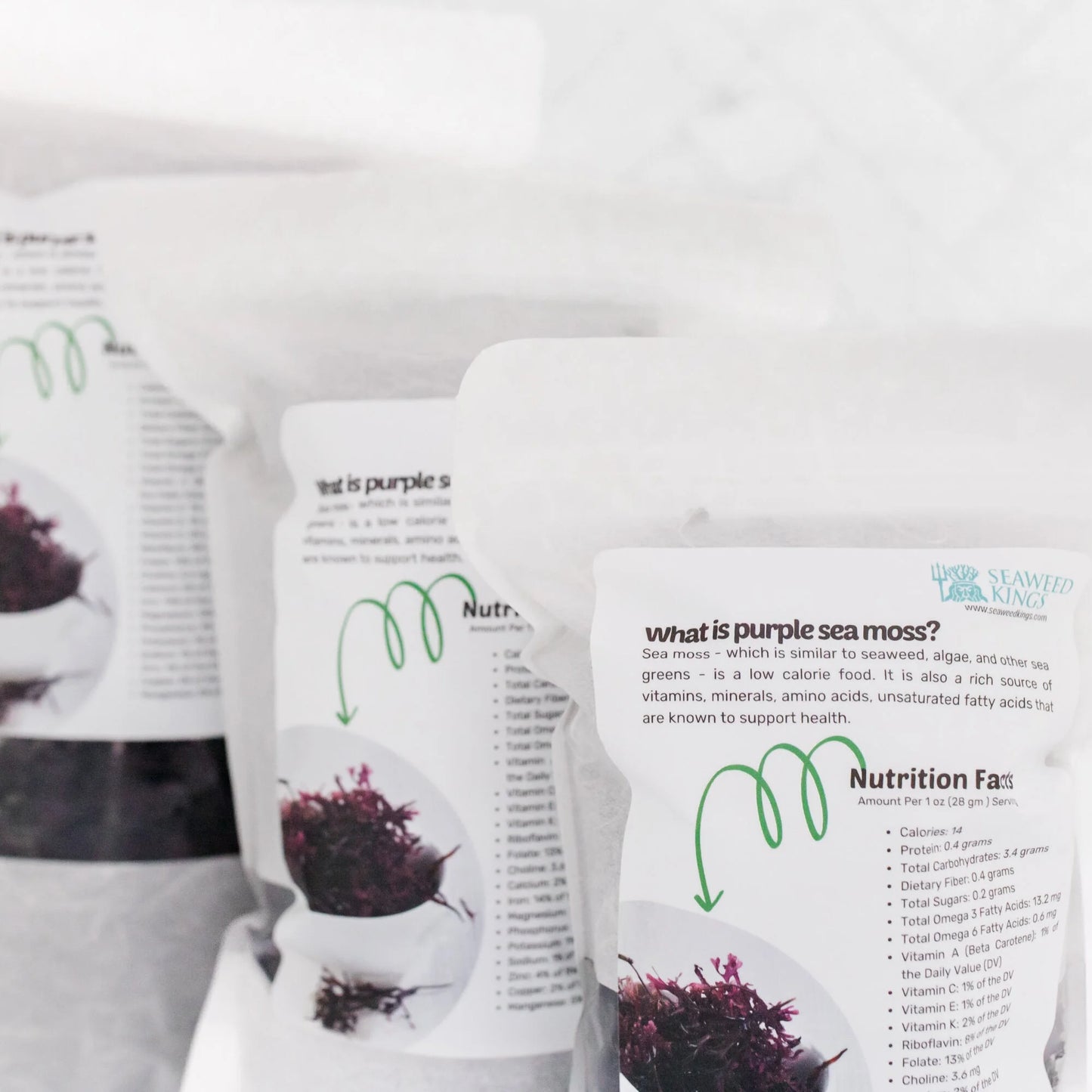 Purple Irish Sea Moss 100% Wildcrafted & Natural Chondrus Crispus - Organic Raw | Best Sea Moss for Gel & Smoothies | Vegan Diet, Clean & Sun Dried by No GMO - 1, 2 and 5 Lbs