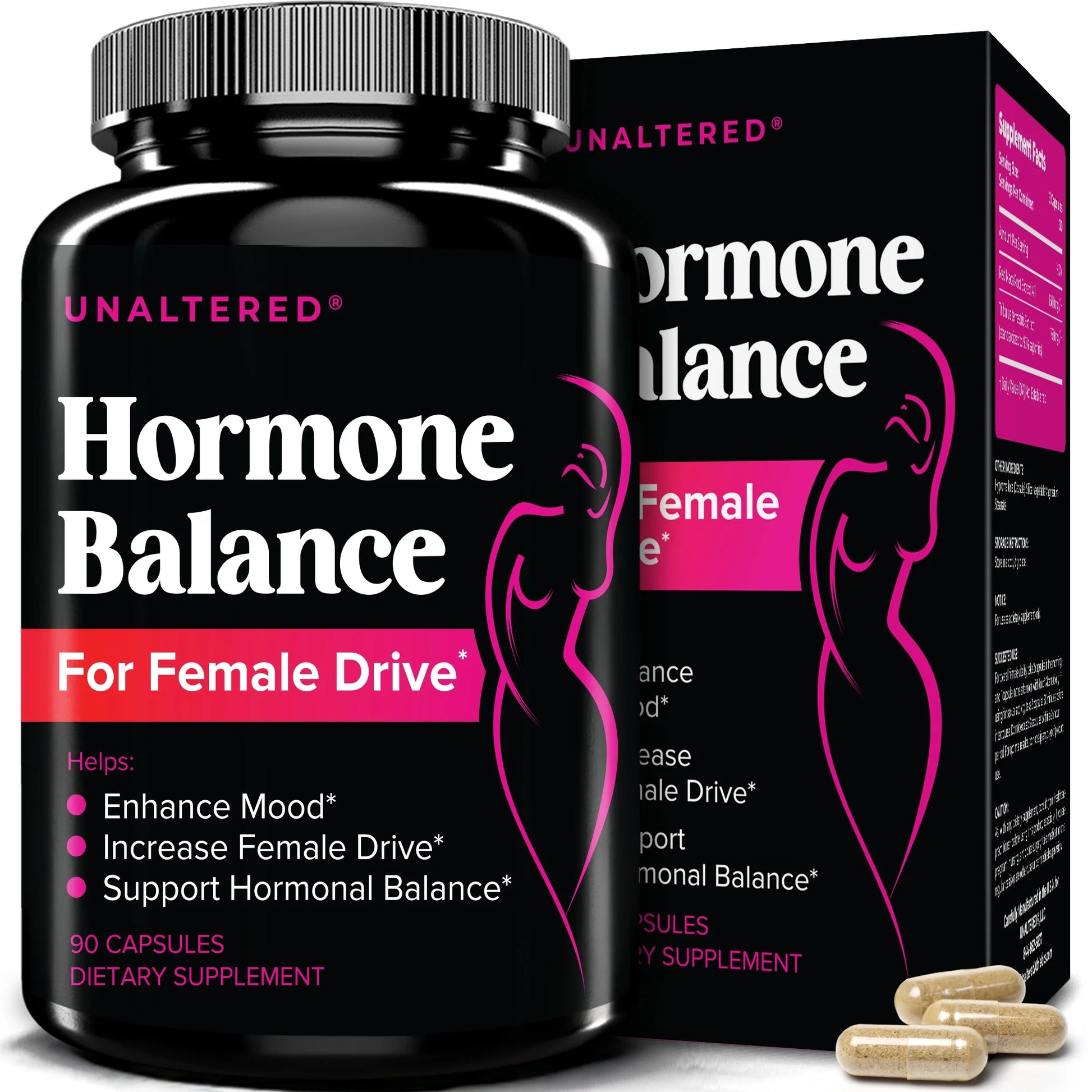UNALTERED Hormone Balance & Mood Support for Women - Dietary Supplement - 90 Capsules