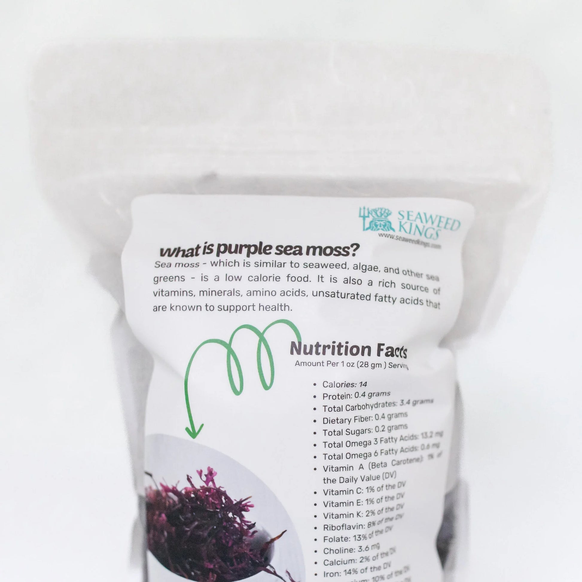 Purple Irish Sea Moss 100% Wildcrafted & Natural Chondrus Crispus - Organic Raw | Best Sea Moss for Gel & Smoothies | Vegan Diet, Clean & Sun Dried by  No GMO - 1, 2 and 5 Lbs