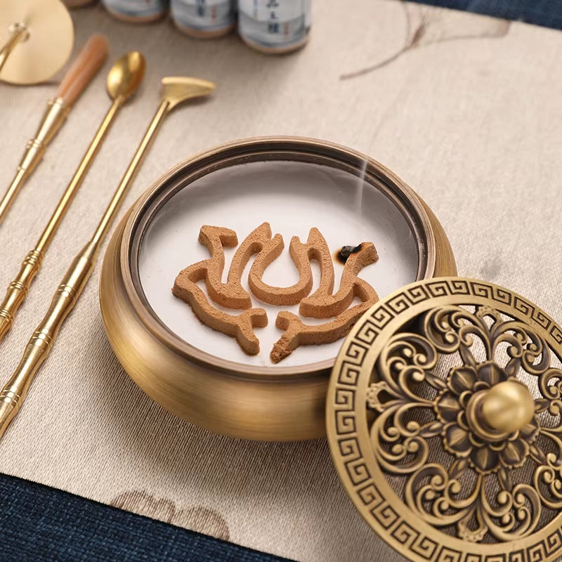 Brass Incense Burner Tools Incense Spoon Incense Spatula Incense Mold Tools Incense Powder Yoga Meditation Incense