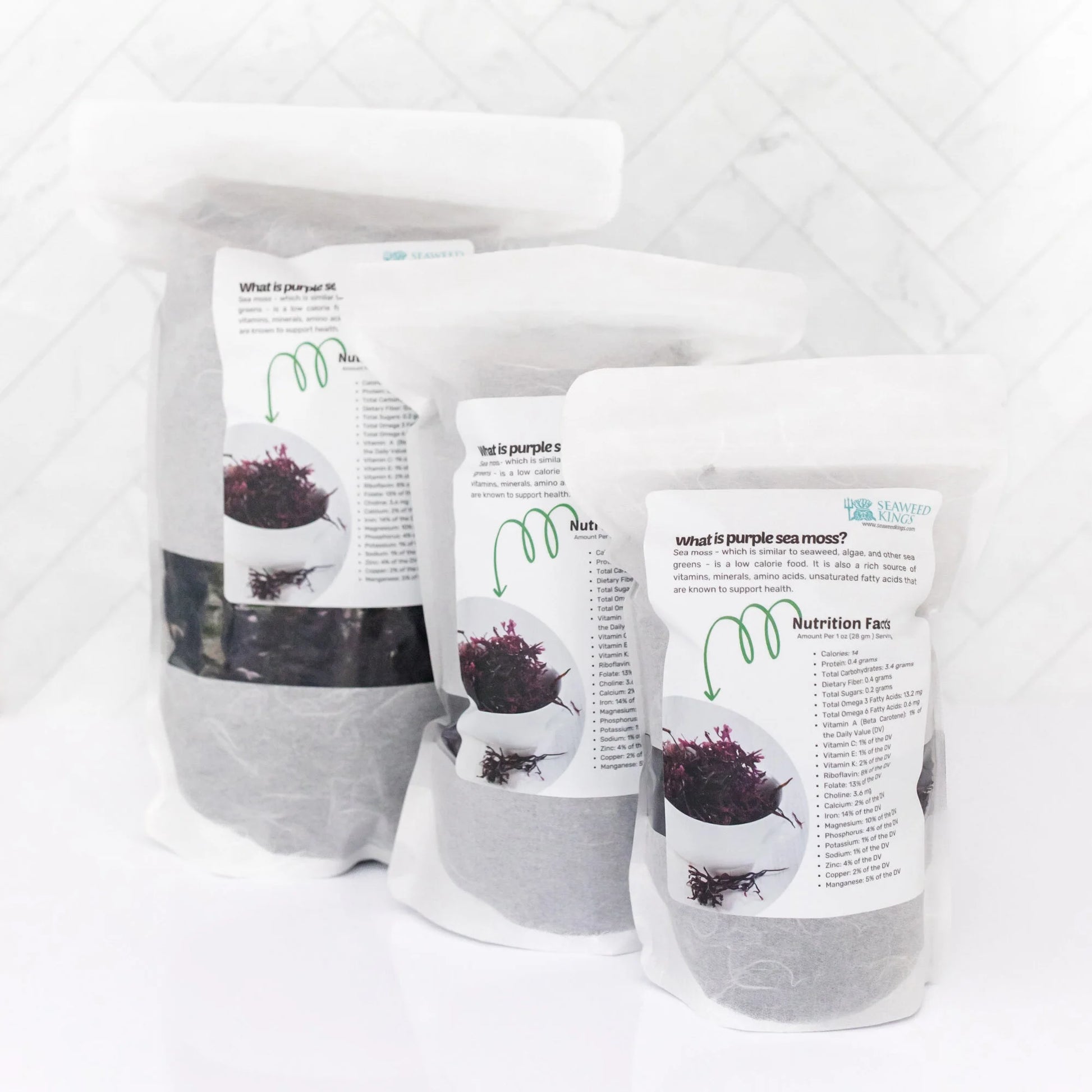 Purple Irish Sea Moss 100% Wildcrafted & Natural Chondrus Crispus - Organic Raw | Best Sea Moss for Gel & Smoothies | Vegan Diet, Clean & Sun Dried by  No GMO - 1, 2 and 5 Lbs