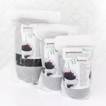 Purple Irish Sea Moss 100% Wildcrafted & Natural Chondrus Crispus - Organic Raw | Best Sea Moss for Gel & Smoothies | Vegan Diet, Clean & Sun Dried by  No GMO - 1, 2 and 5 Lbs