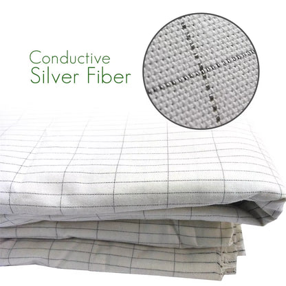 51X92Cm King Size Earthing Pillowcase Anti-Static Kits Silver Fiber Grounding Health Pillowslip EMF Protection for Better Sleep
