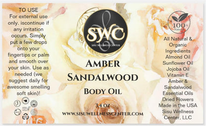 SWC Body Oils (Amber Sandalwood)
