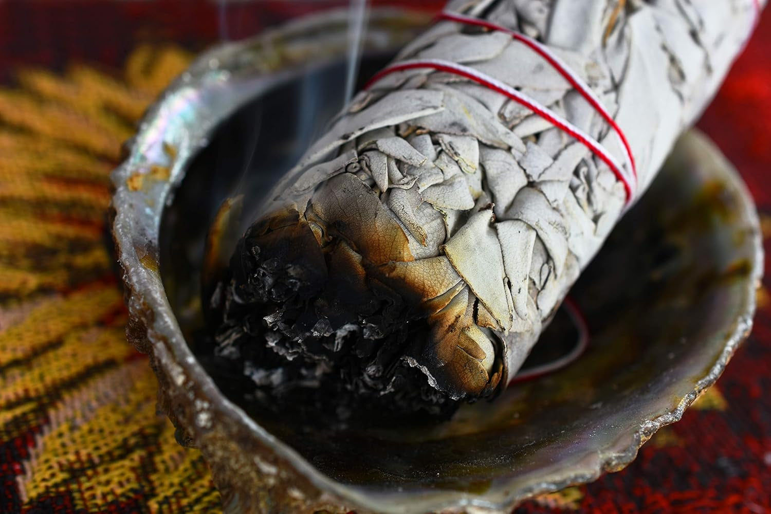 New Smudge Kit with Sage, Turkey and Peacock Feather, Unique Homecrafted Energy Cleansing Clearing Spiritual Practice House Smudging - Detailed Instructions for Beginners (Green)