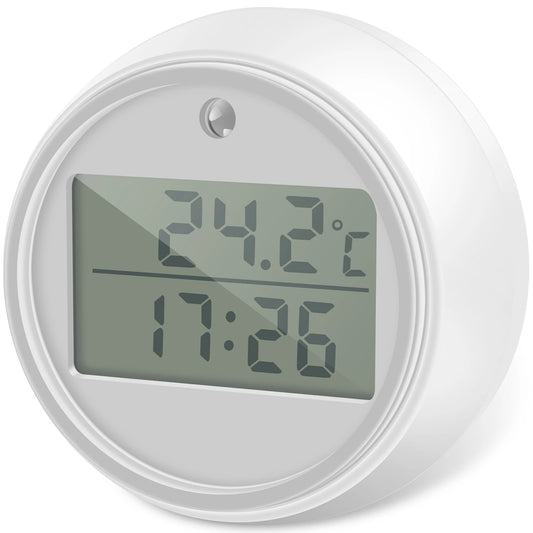 1/2Pcs 2 in 1 Floating Ice Bath Thermometer IP66 Waterproof Digital Cold Plunge Thermometer with Clear Display Flashing Light