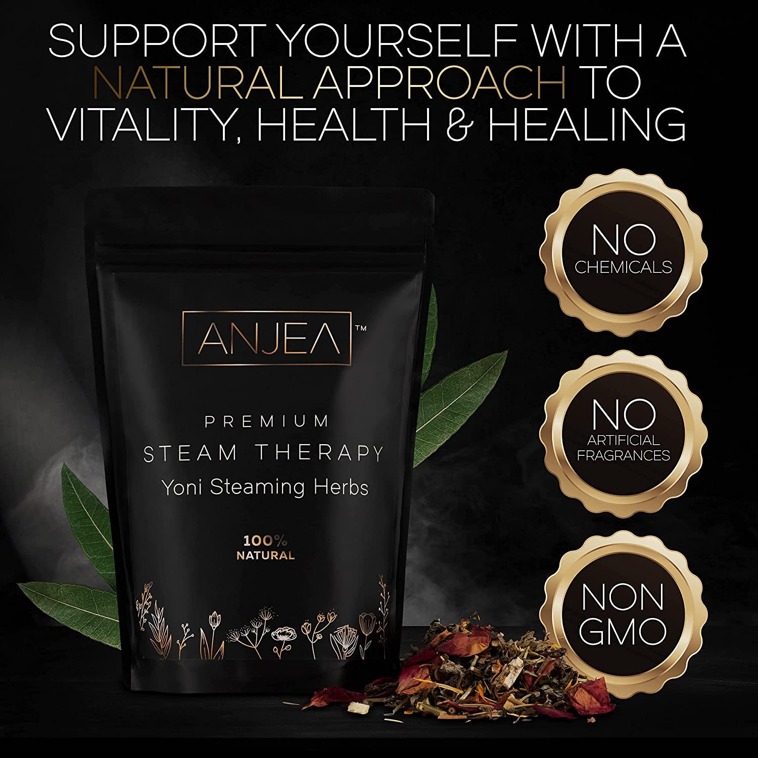 Yoni Steaming Herbs 4 Oz (4-8 Steams), Vsteam Herbs for Cleansing and Tightening, Natural V Steam Herbs for V Steam Seat Kit, Herbal Sitz Bath Soak, Feminine Wash, Filter Bags Included
