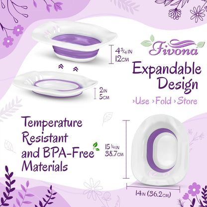 2-In-1 Yoni Steaming Kit over the Toilet Seat with V Steam Herbs Blue Moon Recipe for Detox, Cleansing, PH Balance and Odor Control